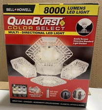 Bell+Howell Quad Burst 8000 Lumens, LED Ceiling Light Work Light, Garage Light