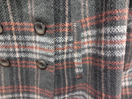 Chaqueta Abrigo RJR John Rocha Mujer Cuadros Tartán Talla 12 Botón Grande - Imagen 9 de 23