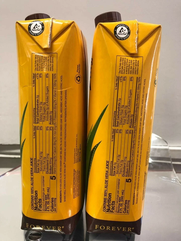 Paquete de 2 piezas de gel de aloe vera Forever Living 33,8 fl. oz (1 litro) ¡ENVÍO GRATUITO! Foto 3 de 4