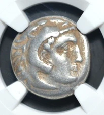 ALEXANDER III, 336-323 BC, AR DRACHM, NGC CERTIFIED (228)