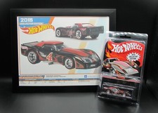Hot Wheels 2015 COLLECTOR EDITION '76 GREENWOOD CORVETTE & Framed E-Sheet, DCS