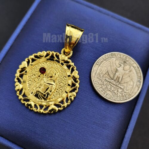 SANTA BARBARA HIGH QUALITY HIP HOP ICED GOLD PLATED BRASS MEDAL CHARM PENDANT - Picture 2 of 2