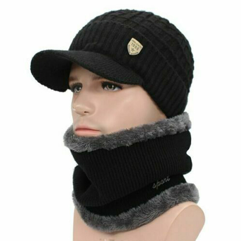 Winter Hats for Men Skullies Beanie Hat Winter Cap Men's Wool