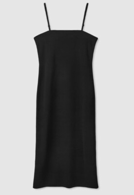 black tube dress midi Windsor Serving Sculpted Cutout Midi Tube Dress in Black | Size: L main image 0