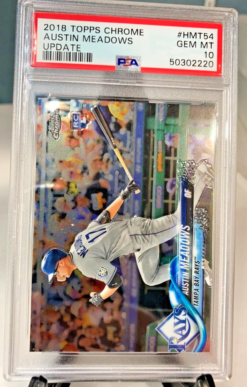 Austin Meadows 2018 Topps Chrome Update RC Rookie HMT54 PSA 10 GEM MINT