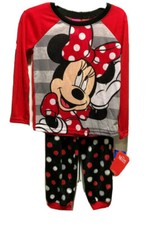 NWT GIRLS MINNIE MOUSE PAJAMA SET JAMMIES SIZE 6