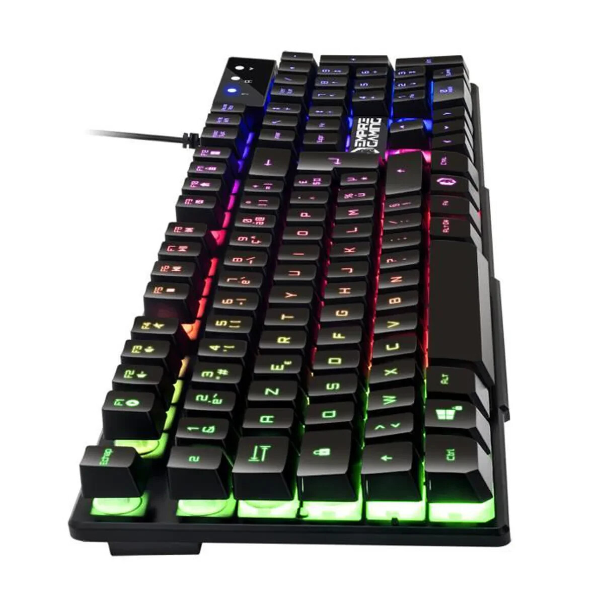 Clavier Gamer AZERTY Semi-Mécanique Silencieux pour Jouer et Travailler sans Bruit
