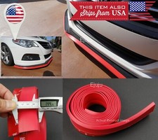 1.3 Wide Red Ez Fit Bumper Lip Splitter Trim Protector Chin Spoiler For Dodge