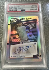 2020 Donruss Signature Series Bo Bichette Auto Toronto Blue Jays Psa 10