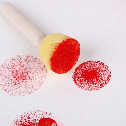 20 Stück Kinderfarbe Holzgriff Pinsel Schwamm Malpinsel zum Basteln - Bild 2 von 12