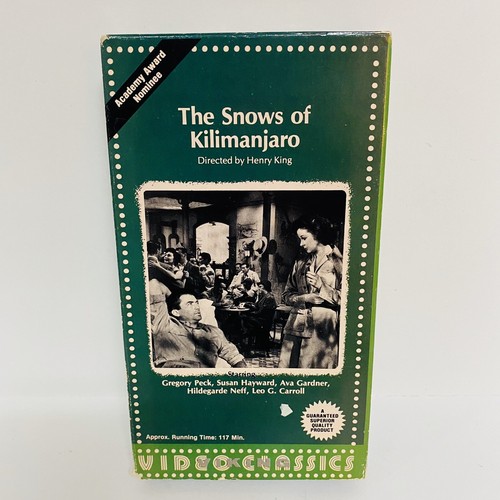 The Snows Of Kilimanjaro (VHS, 1985) Free Fast Shipping! - Picture 2 of 4