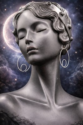 Hammered Spiral Moon Hoop Earrings Lightweight Wire Hoops Boho Mystic Jewelry