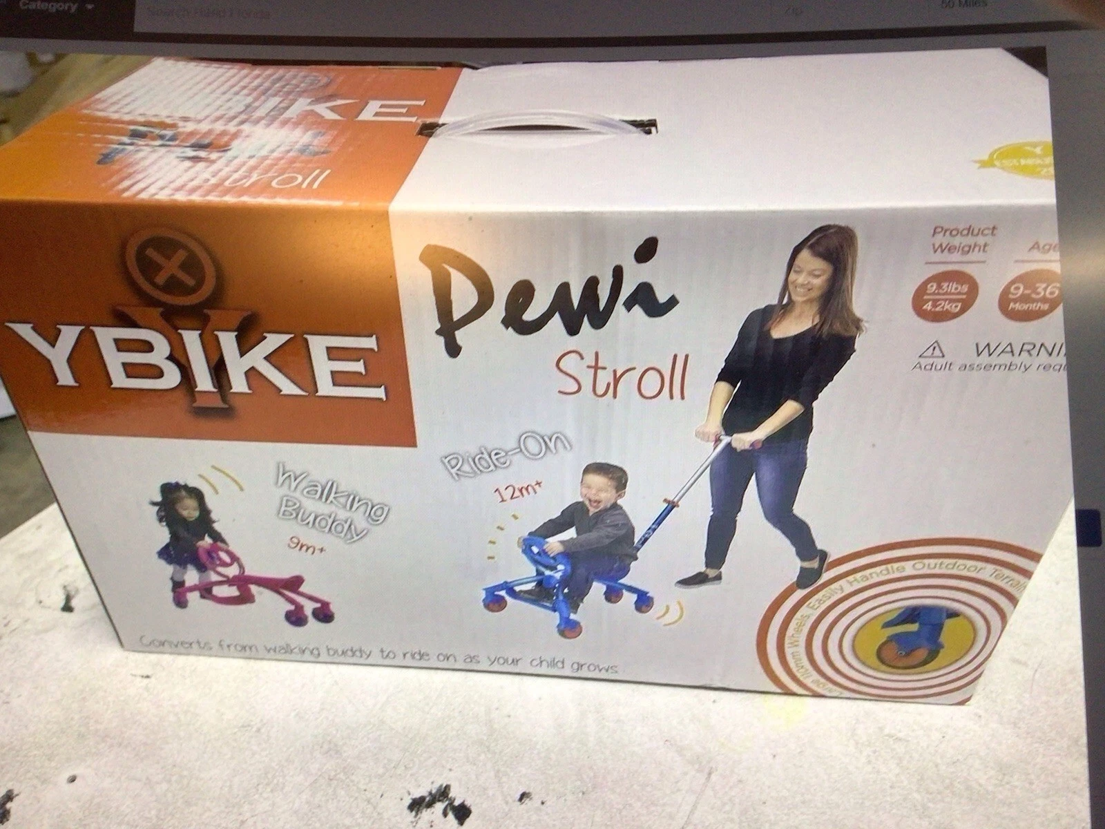 YBIKE PEWI Baby Walker/ Ride On Toy Ages 9 Months To 3 Years Blue