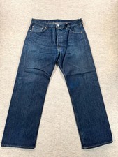 Levi's 501 Jeans Mens 36x30 Blue Denim Red Tab High Rise Button Fly Straight Leg