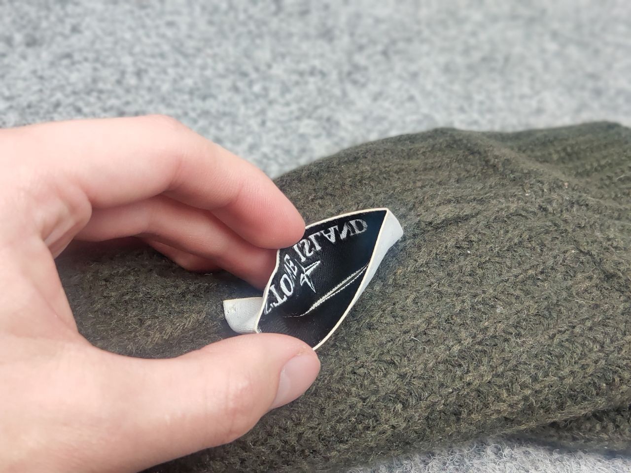 Stone Island patch program authentic ribbed wool … - image 18