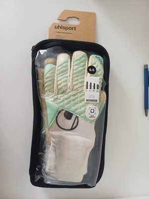 Uhlsport Absolutgrip Tight Half Negative Torwarthandschuhe schwarz weiß neuwertig 9,5