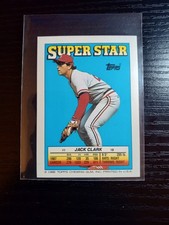 1988 Topps Stickers #1 Jack Clark Super Star Backs