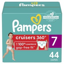 Pampers 81041944 Cruisers 360 Fit Diapers, Active Comfort, Size 7, 44 Count