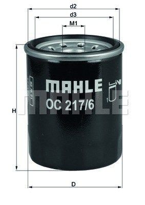 Filtro olio Filtro ad avvitamento OC 217/6 KNECHT per SUZUKI FIAT GEELY - Immagine 2