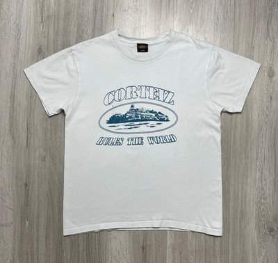Corteiz White Cotton Big Logo T Shirt Size L | eBay