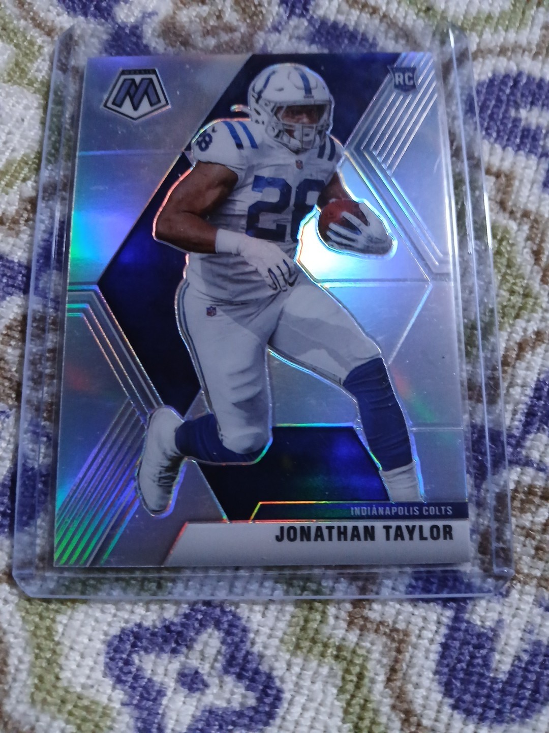 2020 Mosaic Jonathan Taylor Silver Rookie Prizm No. 216 Colts SP