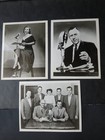 Lot of (3) NBC RADIO CELEBRITIES PROMO PHOTO/PRINTS~w/ Cool Vintage Microphones — photo 1