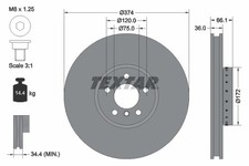 TEXTAR 92266325 Bremsscheibe f�r ALPINA,BMW