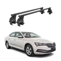 Menabo DachträGer GrundtäGer FüR Skoda Superb Mk3 2015-2019 50Kg Stahl Schwarz