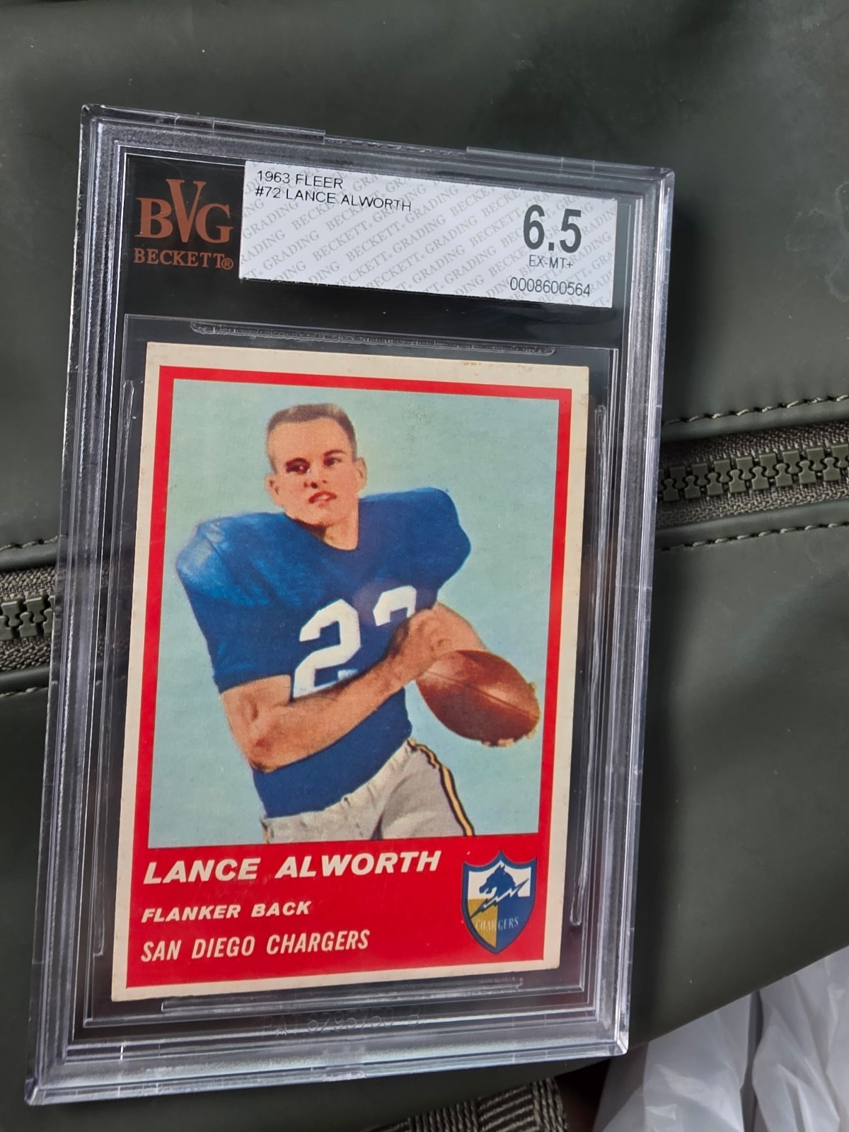 Lance Alworth #72 Football Cards 1963 Fleer trading card — raw and PSA graded price guide