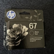 HP 67 Black Original Ink Cartridge, 120 pages, 3YM56AN 140 .Also New Color 67 .
