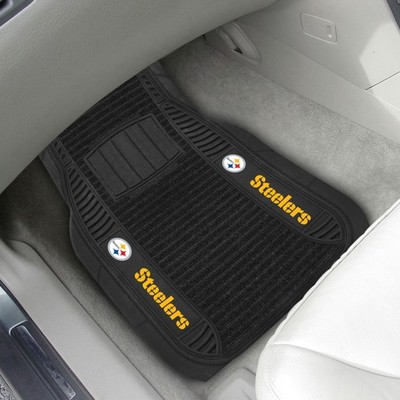 Fanmats 13786 Pittsburgh Steelers 2 Piece Deluxe Car Mat Set