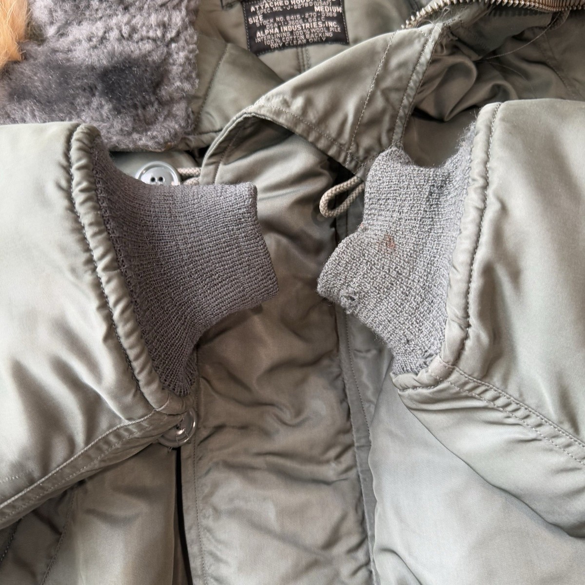 Vintage Alpha Industries N2B Jacket M Full Zip 1964 Military