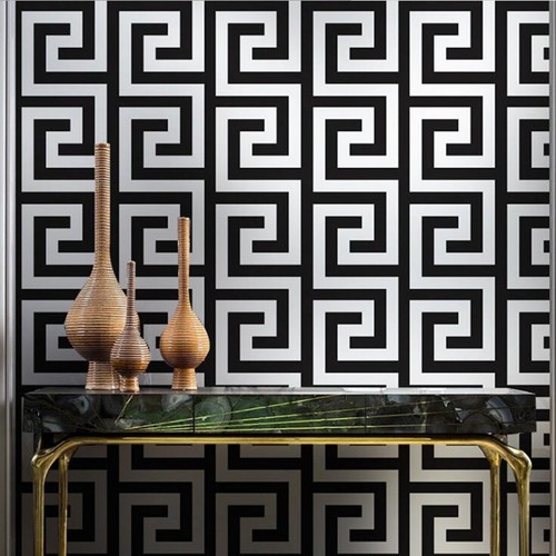 9.5M Vintage Classic Chinese Flock Embossed Textured Non-woven Wallpaper Roll - Picture 12 of 38