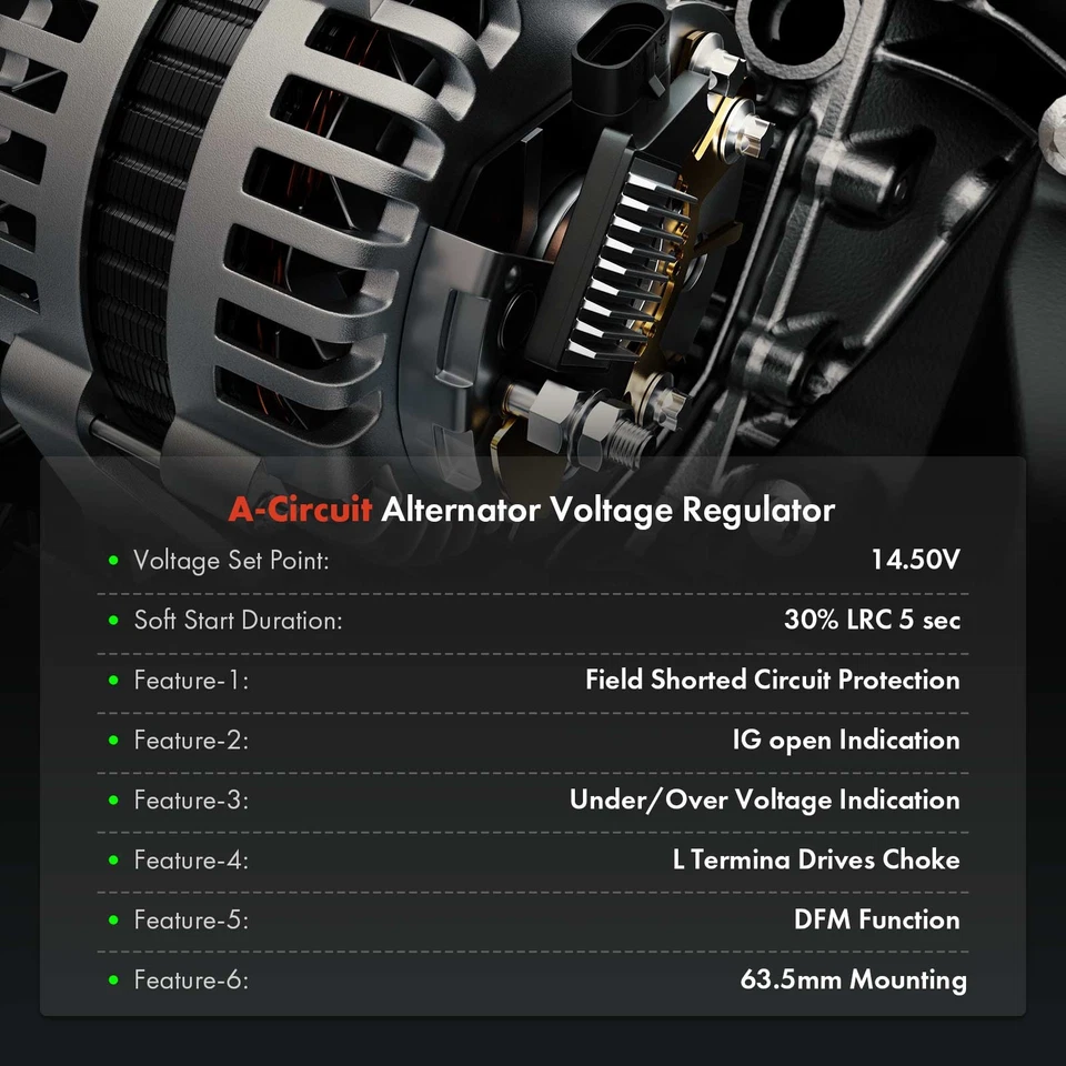 Alternator Regulator for Mini Cooper 02-08 Suzuki Grand Vitara 2005 XL-7 15.5V - Image 2 of 4
