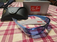 Ray-Ban RB4332 648380 BLUE 57-19-125 2N Wrap Blue Transparent Sunglasses CT1