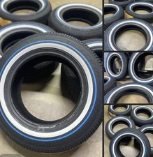 175/70R14 - Travelstar Custom Tires With 3/4 Whitewall And 1/4 Color Stripe