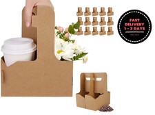 Juego de 15 portavasos de cart n desechables para entrega a domicilio.