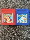Game Boy Pokemon Blue Red Nintendo GB Original 1st Ed Lot 2 Authentic Not Tested