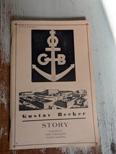 Vintage 1983 Gustav Becker Story European Clock-Making Booklet History Kochmann