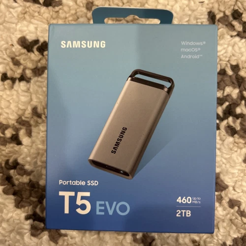 NEW - Samsung Portable SSD T5 EVO, 2TB USB 3.2 Gen. 1 460 MB-External Hard Drive