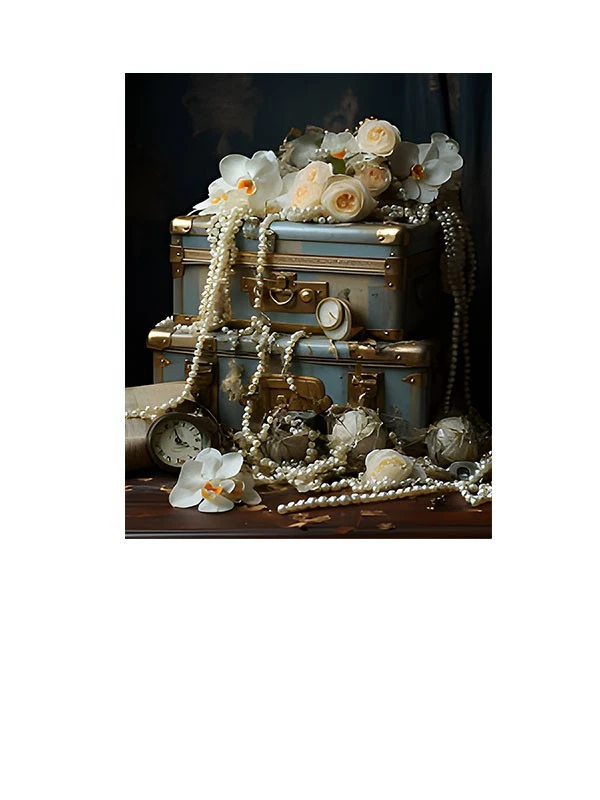 11x14 Antique Trunks Canvas Print Wall Art - Image 3 of 4