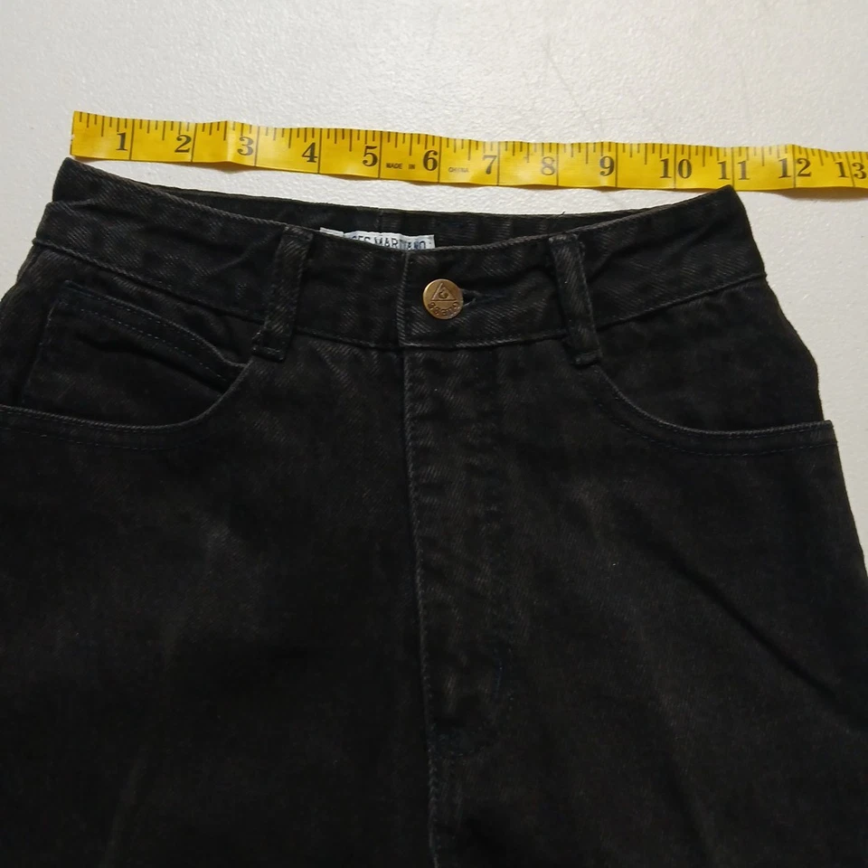 VTG Guess Marciano Jeans Womens Sz 8 Ankle Zip High Waist Made In USA 90s Black - Image 4 of 4
