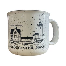 M Ware China Mug - Gloucester Massachusetts - Eastern Point Light - Lighthouse