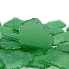 Tumbled Sea Glass 31oz - Frosted Crafting Gems for Christmas Tree Dark Green
