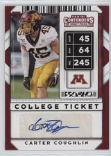 2020 Panini Contenders Draft Picks College Ticket Carter Coughlin #321 Auto 02ze