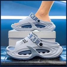 Men Sandals Slip On 2 in 1 Summer Outdoor Thick Sole Non Slip Waterproof Driving