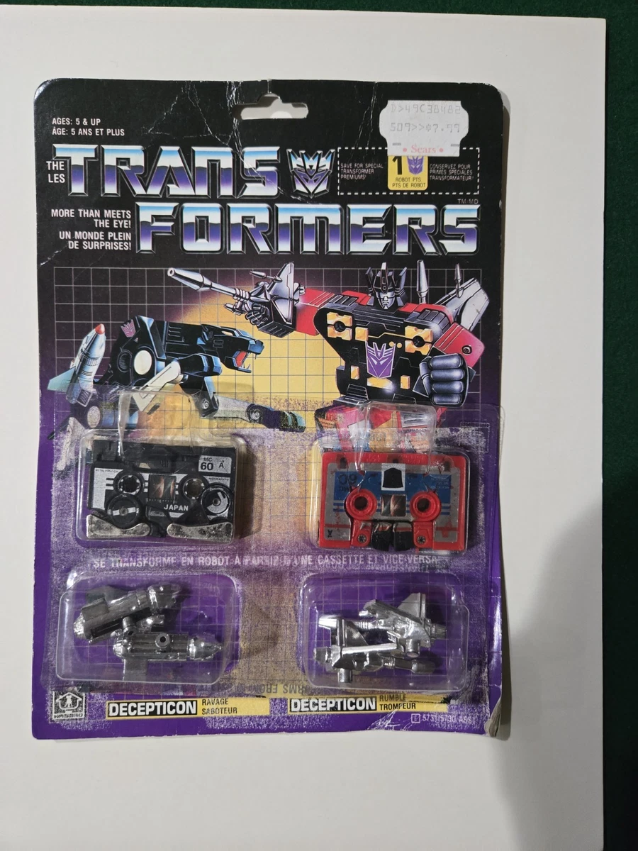 Rumble Transformers & Robots Action Figure 1980-1989 Time Period
