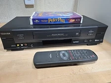 Toshiba W-614R VCR Hi-Fi Stereo VHS Video Cassette Recorder Player Remote Tested