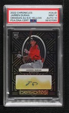2022 Chronicles Obsidian Electric Etch Yellow 3/10 Jarren Duran PSA 9 Auto v9t