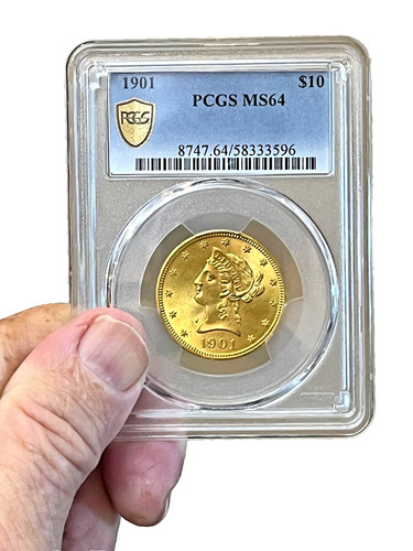 1901 US Gold $10 Liberty Head Full Eagle - PCGS MS-64